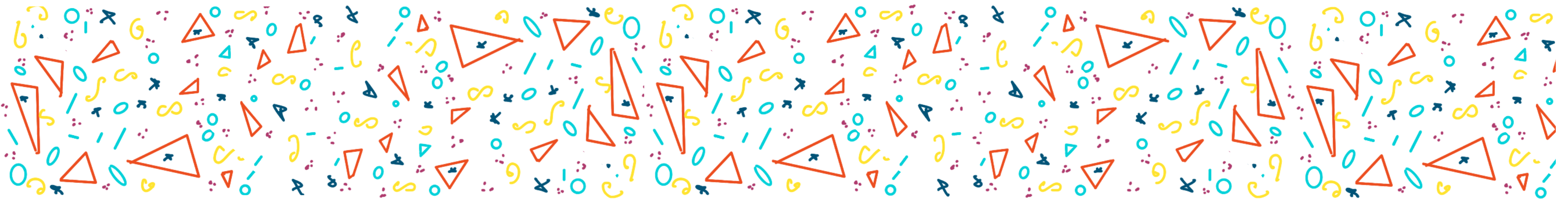 a hand-drawn banner of confetti